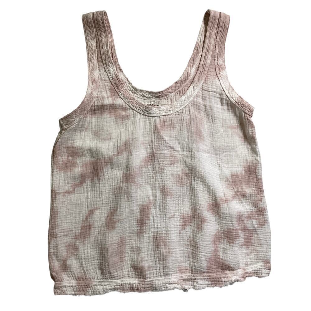 Faherty Topanga Scoop neck crinkle gauze tie-dye tank top ‎ Women’s M